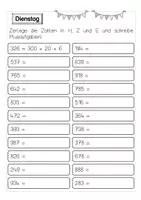 Vorschau - Arbeitsblätter - Wochenhausaufgaben Mathe Klasse 3 - Seite 3
