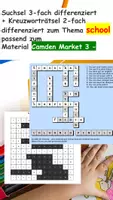 Vorschau - Arbeitsblätter - Suchsel und Kreuzworträtsel mehrfach differenziert zum Thema school - Deckblatt