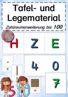 Vorschau - Fördermaterial/Inklusion - Legematerial Zahlraumerweiterung bis 100 - Deckblatt