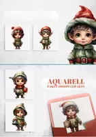 Vorschau - selbst erstellte Cliparts/Grafiken - Mega Weihnachts-Aquarell Clipart: 280+ Feiertags-PNGs, DIY Handarbeiten - Seite 3
