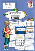 Vorschau - Stationenlernen - Übungskartei Mathematik Klasse 1 mit Lösungen | Mathe-Kartei - Deckblatt