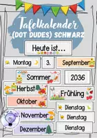 Vorschau - Präsentationen/Tafelbilder - Tafelkalender Dot Dudes schwarze Version - Deckblatt