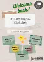 Vorschau - Mal- und Bastelvorlagen - Kärtchen für ein herzliches Willkommen! - Deckblatt