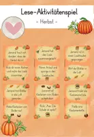 Vorschau - Spiele - Lese-Aktivitätenspiel- Herbst (Klasse 3/4) - Deckblatt
