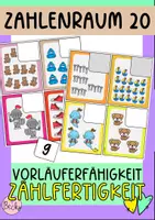 Vorschau - Aufgabenkarten - Menge-Zahl-Zuordnung (Legekarten) - Deckblatt