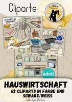 Vorschau - selbst erstellte Cliparts/Grafiken - Cliparts zum Thema Hauswirtschaft - Deckblatt