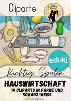 Vorschau - selbst erstellte Cliparts/Grafiken - Cliparts Richtig Spülen für das Fach Hauswirtschaft - Deckblatt