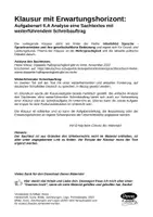 Vorschau - Klassenarbeiten - GK/LK Klausur Sachtextanalyse zu Sprachvarietäten/Mehrsprachigkeit: Heike Wiese: "Doppelte Halbsprachigkeit gibt es nicht" mit weiterführendem Schreibauftrag - Seite 1