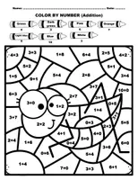 Προεπισκόπηση - Φύλλα εργασίας - COLOR BY NUMBER - Insects (Addition, Subtraction Multiplication to 20) - Σελίδα 1