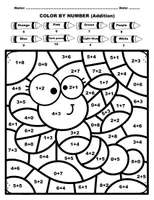 Προεπισκόπηση - Φύλλα εργασίας - COLOR BY NUMBER - Insects (Addition, Subtraction Multiplication to 20) - Σελίδα 2
