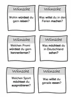 Vorschau - Spiele - Konversationskarten DaZ: Wünsche äußern + Futur I - Deckblatt