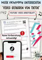 Vorschau - Arbeitsblätter - Video: Die Gefahren von Tiktok / Auswirkungen von Social Media auf die mentale Gesundheit - Deckblatt