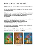 Vorschau - Stundenentwürfe - Pilze im Herbst - Komplementärfarben Kunststunde für die Herbstzeit - Seite 1