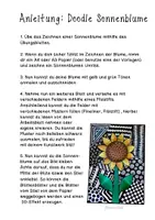 Vorschau - Arbeitsblätter - Doodle Sonnenblumen - Kunststunde für den Herbst 🌻 - Seite 1