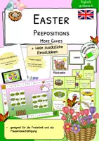 Vorschau - Spiele - Ostern/ Easter - PREPOSITIONS - Spielepaket - Deckblatt