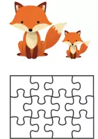 Vorschau - Mal- und Bastelvorlagen - 32 Tierpuzzles für vielfältige Anwendungen + 1 Spiel - Seite 1