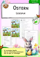 Vorschau - Arbeitsblätter - Ostern - differenzierte Lesespur - ab Klasse 1 - Deckblatt
