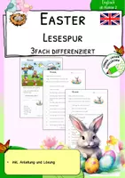 Vorschau - Spiele - Ostern/ Easter - Lesespur für den Englischunterricht - Deckblatt