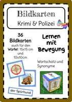 Vorschau - Spiele - Bildkarten Würfel mit Taschen Krimi Detektivgeschichte - Deckblatt