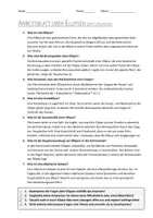 Vorschau - Arbeitsblätter - AB mit Fragen zum Thema "Ellipse" + Lösungsblatt - Seite 1