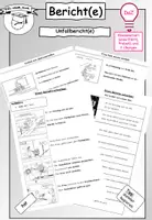 Vorschau - Arbeitsblätter - DAZ Unfallbericht (Übungen und Klassenarbeit) - Deckblatt