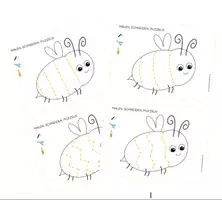 Vorschau - Arbeitsblätter - Schneideübung Hummel / Biene - Deckblatt