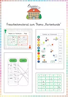 Vorschau - Stationenlernen - Kartenkunde & Geografie: Freiarbeitsmaterial (Symbole & Legende) - Sachunterricht - Kl. 3/4 - Deckblatt