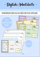 Vorschau - Interaktives Material - Fächerübergreifende digitale Arbeitshefte mit Hyperlinks für Tablets - Deckblatt