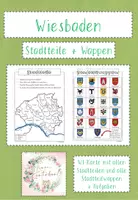 Vorschau - Arbeitsblätter - Wiesbaden Stadtteile, Wappen und Sehenswürdigkeiten - Materialpaket - Seite 1