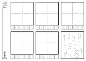 Vorschau - Arbeitsblätter - Puzzle Zahlen bis 10 - Seite 1