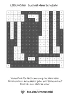 Vorschau - Arbeitsblätter - Suchsel Mein Schuljahr, einfach, Wortgitter, Buchstabensalat, Buchstabengitter, Wortsuchrätsel, Wortsuche, Worträtsel, Wortsuchsel, Wörtersuche, Suchrätsel - Seite 2