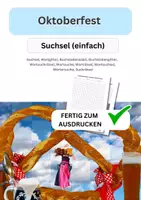 Vorschau - Arbeitsblätter - Oktoberfest, Suchsel, einfach, Wortgitter, Buchstabensalat, Buchstabengitter, Wortsuchrätsel, Wortsuche, Worträtsel, Wortsuchsel, Wörtersuche, Suchrätsel - Deckblatt