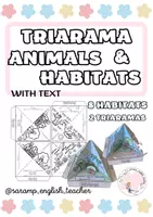 Vista previa - Manualidades / Dibujos para colorear - ANIMALS AND THEIR HABITATS TRIARAMA (WITH TEXT) - Portada