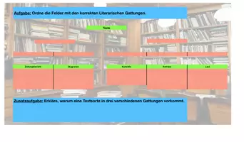 Vorschau - Arbeitsblätter - Literarische Gattungen (formatierte Numbers/PDF-Vorlage, inkl. Lösungen) - Deckblatt