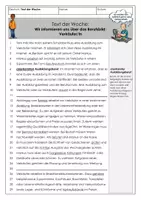 Vorschau - Arbeitsblätter - Text der Woche: Berufsbild - Verkäufer/-in - Seite 1