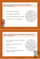 Vorschau - Arbeitsblätter - Kreisdiagramm - Übungskartei mit Lösungen - Seite 1