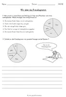 Vorschau - Arbeitsblätter - Kreisdiagramm - Arbeitsblätter zur Vertiefung / Übung mit Lösungen - Seite 1