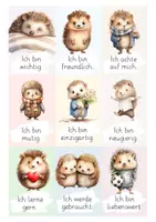 Vorschau - Fördermaterial/Inklusion - Igelklasse Affirmationskarten Klassentier Igel - Seite 1