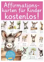 Vorschau - Fördermaterial/Inklusion - Eselklasse Affirmationskarten Klassentier Esel kostenlos - Deckblatt