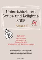 Vorschau - Stundenentwürfe - Einheit Religions- und Gotteskritik Klasse 11 - Deckblatt
