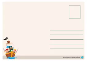 Vorschau - Mal- und Bastelvorlagen - Piratenklasse Weihnachten Postkarte Weihnachtskarte - Seite 2