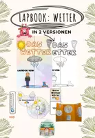 Vorschau - Arbeitsblätter - Lapbook zum Thema "Wetter" - Wasserkreislauf, Thermometer,... - Deckblatt