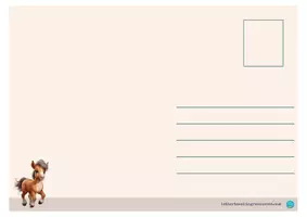 Vorschau - Mal- und Bastelvorlagen - Pferdeklasse Postkarte Weihnachten Klassentier Pferd - Seite 2