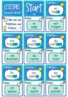 Vorschau - Unterrichtsreihen - Lesespiel Verben Präsens & Präteritum 1 - Seite 1