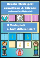Vorschau - Stationenlernen - 11 Brüche Merkspiele erweitern & kürzen - Deckblatt