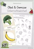 Vorschau - Stundenentwürfe - gesunde Ernährung - Unterrichtseinheit Obst und Gemüse (Klasse 1-4) - Deckblatt