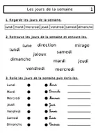 Aperçu - Jeux - Jours semaines et mois de l’année - Page 1