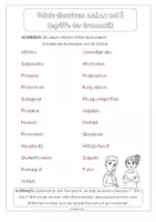 Vorschau - Arbeitsblätter - Rätsel - Vokale einsetzen Grammatik Begriffe - Seite 1