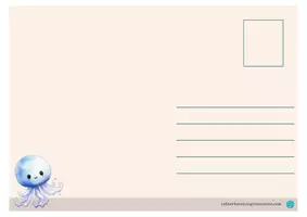 Vorschau - Mal- und Bastelvorlagen - Quallenklasse Klassentier Qualle Weihnachten Postkarte - Seite 2