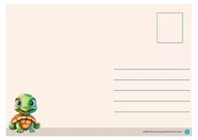 Vorschau - Mal- und Bastelvorlagen - Schildkrötenklasse Postkarte Weihnachten Klassentier Schildkröte - Seite 2
